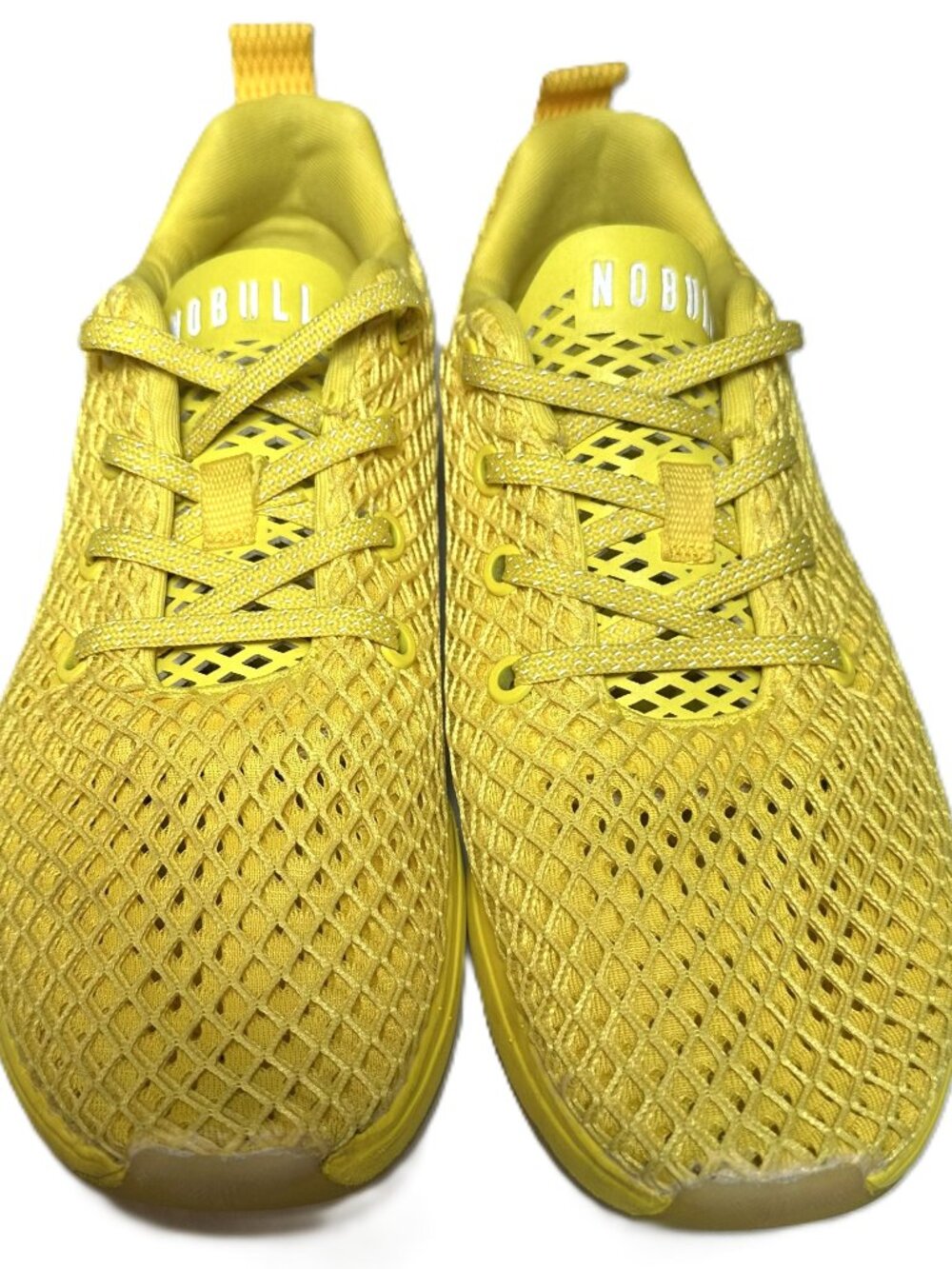 NOBULL Diamond Knit Trainer Yellow CrossFit Gym Shoes Mens 6.5 Womens 8